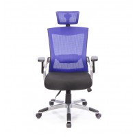 Кресло АКЛАС Прима PL HR ANF Синий (Черный/Синий)